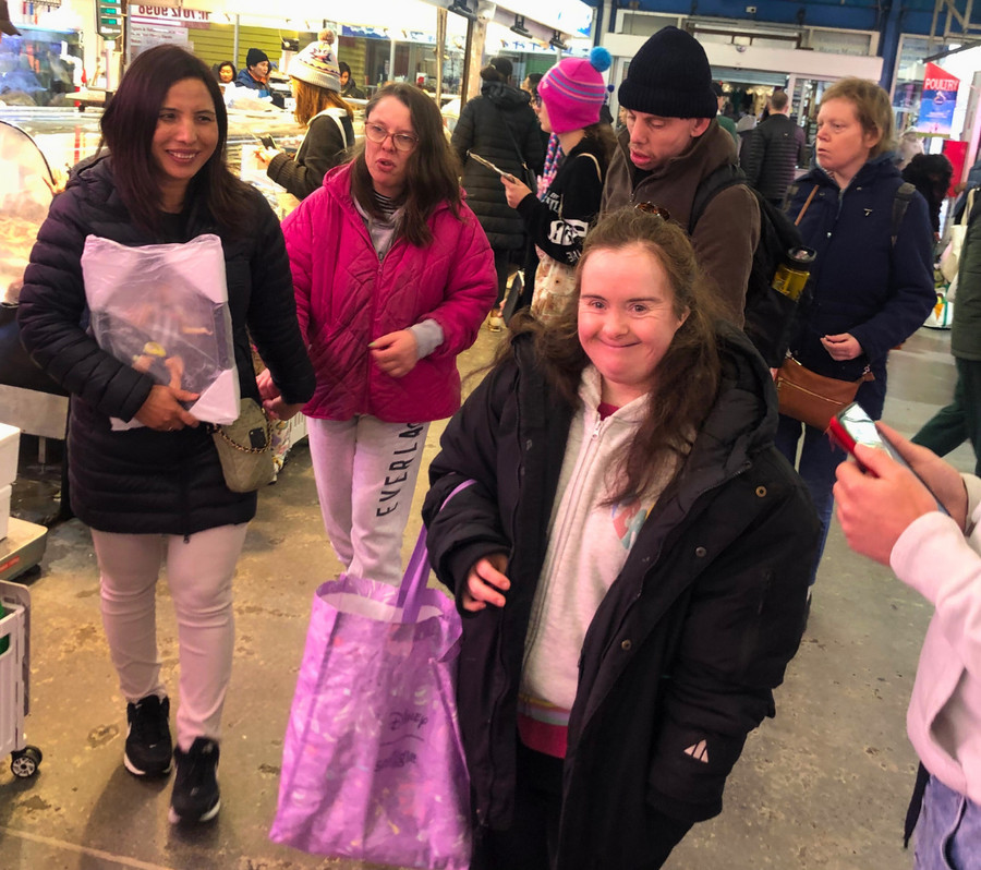 Participants exploring Melbourne on an Out and About outing